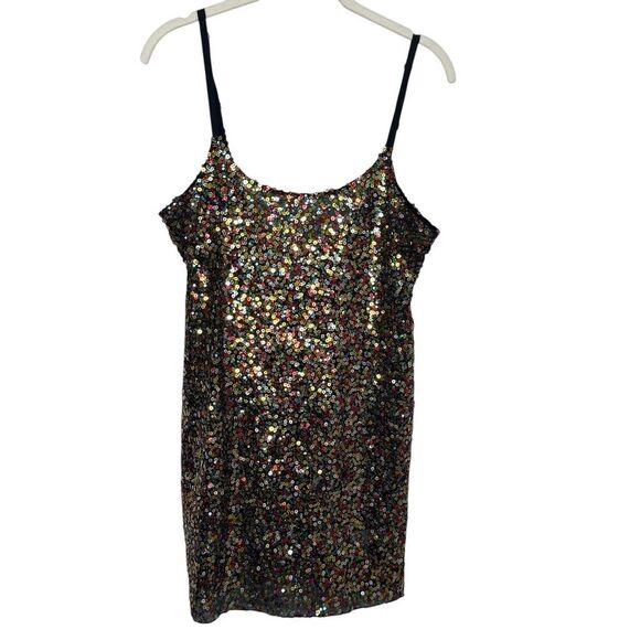 Free People Intimately Slip Dress Size Medium Multicolor Sequin Colorful Party - Picture 1 of 9
